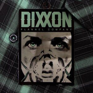 NWT Dixxon x Underoath They're Only Chasing Safety Green Black Plaid Flannel